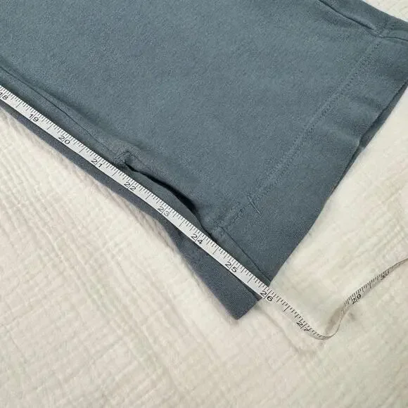 Pact Lounge Pants Blue Ribbed Waist Straight Leg Women’s Small Organic Cotton - Picture 16 of 16